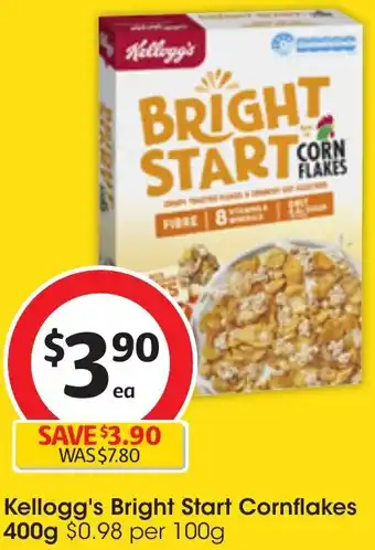 Coles Kellogg's Bright Start Cornflakes 400g offer