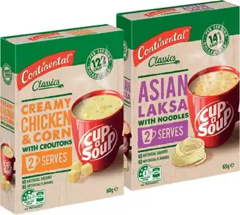 IGA Continental Cup A Soup 2 Serve Selected Varieties offer