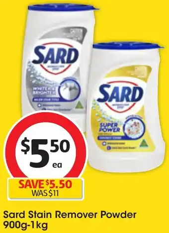 Coles Sard Stain Remover Powder 900g-1kg offer