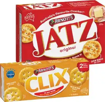 IGA Arnott's Jatz, Clix or Savoy 225‑250g Selected Varieties offer