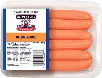 IGA Slape & Sons BBQ Sausages 480g offer