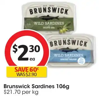 Coles Brunswick Sardines 106g offer