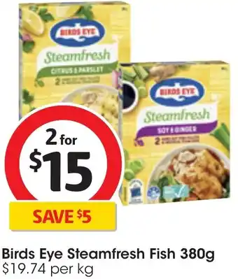Coles Birds Eye Steamfresh Fish 380g offer