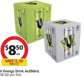 Coles V Energy Drink 4x250mL offer