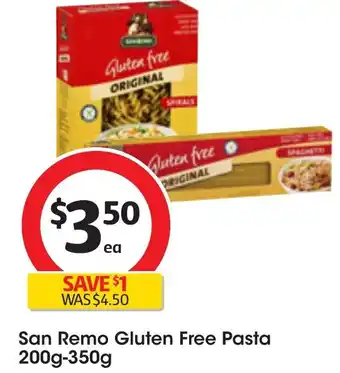 Coles San Remo Gluten Free Pasta 200g-350g offer
