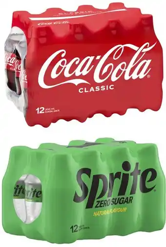 Coles Coca-Cola, Fanta or Sprite Soft Drink 12x300mL offer