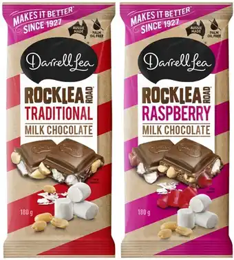 Coles Darrell Lea Block Chocolate 160g-180g offer