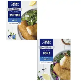 Woolworths Sealord Whiting or Dory Fish 300-320g offer