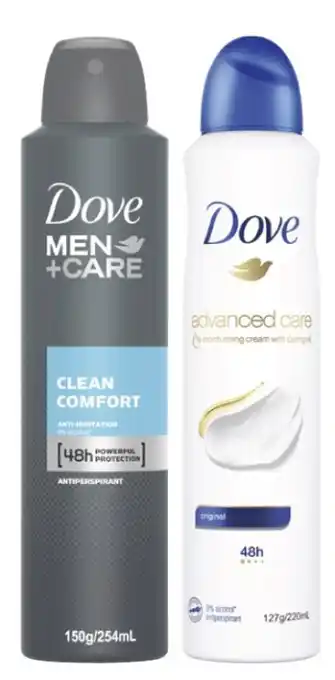 Coles Dove Antiperspirant Aerosol Deodorant 220mL-254mL offer