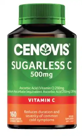 Coles Cenovis Sugarless C 500mg Tablets 160 Pack offer