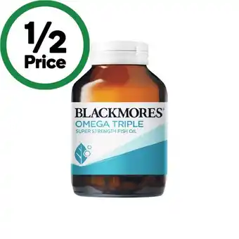 Woolworths Blackmores Omega Triple High Strength Fish Oil Capsules Pk 60 offer