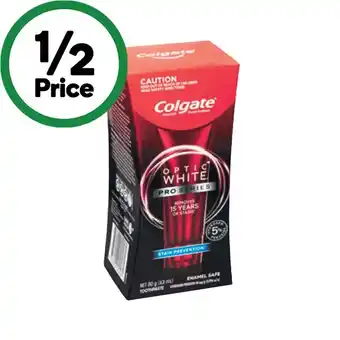 Woolworths Colgate Optic White Pro Series Teeth Whitening Toothpaste 80g offer