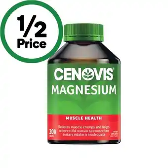 Woolworths Cenovis Magnesium Tablets Pk 200 offer