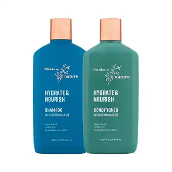 Woolworths Thanks to Nature Shampoo or Conditioner 500ml offer