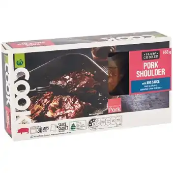 Woolworths Woolworths COOK Pork Shoulder with BBQ Sauce 560g offer