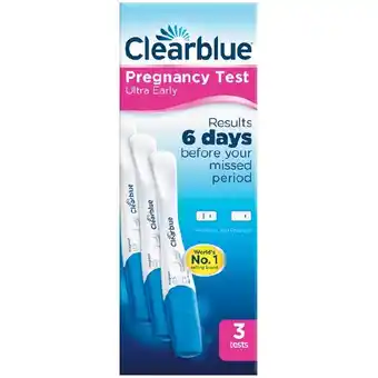 Woolworths Clearblue Pregnancy Test Ultra Early Pk 3 offer