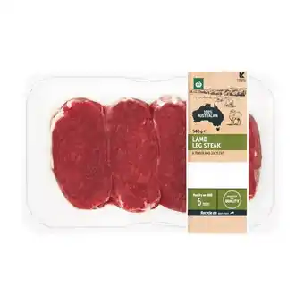 Woolworths Australian Lamb Leg Steak 540g offer