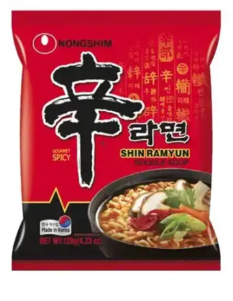 Coles Nongshim Gourmet Spicy Shin Ramyun Noodle Soup 120g offer