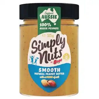 Woolworths Bega Simply Nuts Peanut Butter 325g offer