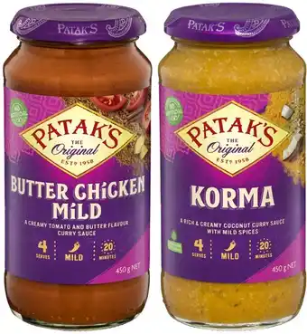 Coles Patak's Simmer Sauce 450g offer