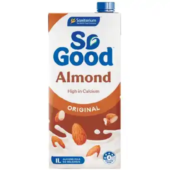 Woolworths Sanitarium So Good Almond Milk 1 Litre offer