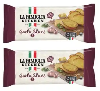 Coles La Famiglia Garlic Bread Slices 270g offer