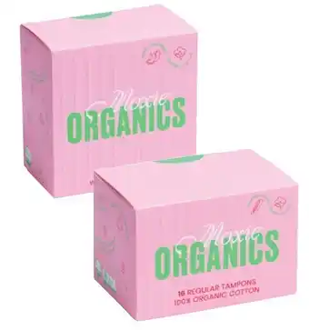 Coles Moxie Organic Cotton Regular Pads 10 Pack or Regular Tampons 16 Pack offer