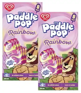 Coles Streets Paddle Pop 544mL offer