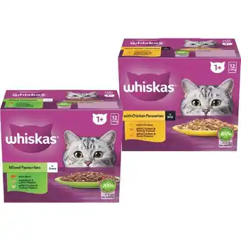 Woolworths Whiskas Wet Cat Food 85g x Pk 12 offer