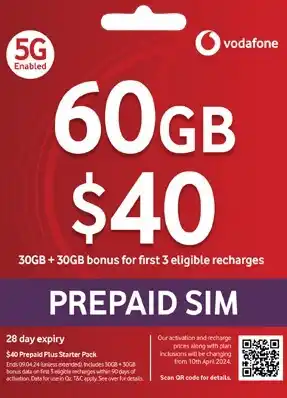 Coles Vodafone $40 Prepaid SIM offer