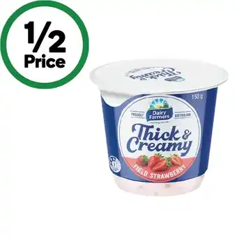 Woolworths Dairy Farmers Thick & Creamy Yoghurt Pot 140-150g – From the Fridge offer