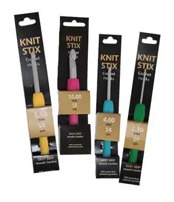 Knit stix ergonomic crochet hooks