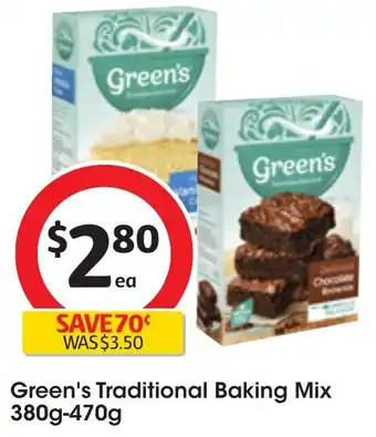 Coles Green's Traditional Baking Mix 380g-470g offer