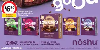 Coles Noshu Low Carb IndulgenceBars 150g-160g offer
