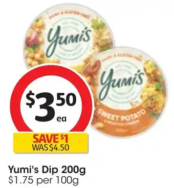 Coles Yumi's Dip 200g offer