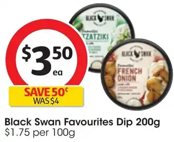 Coles Black Swan Favourites Dip 200g offer