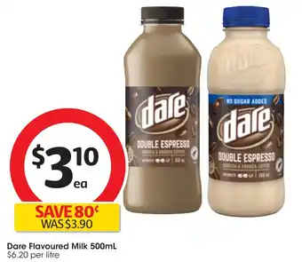 Coles Dare Flavoured Milk 500mL offer