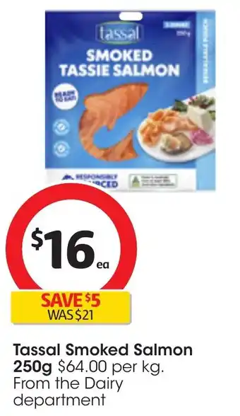Coles Tassal Smoked Salmon 250g offer