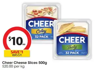 Coles Cheer Cheese Slices 500g offer