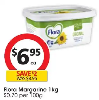 Coles Flora Margarine 1kg offer
