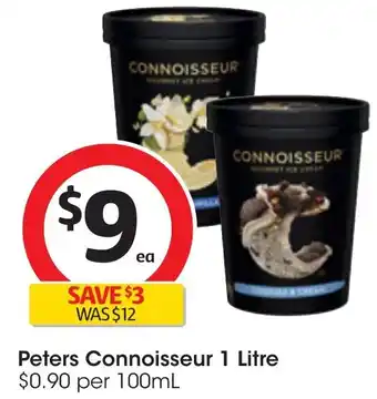 Coles Peters Connoisseur 1 Litre offer
