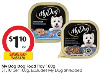 Coles My Dog Dog Food Tray 100g offer