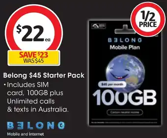 Coles Belong $45 Starter Pack offer