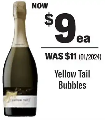 Coles Yellow Tail Bubbles offer