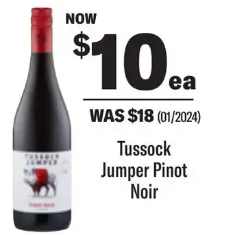 Coles Tussock Jumper Pinot Noir offer