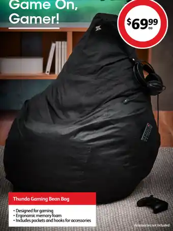 Coles Thunda Gaming Bean Bag offer