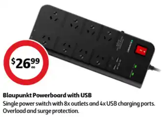 Coles Blaupunkt Powerboard with USB offer