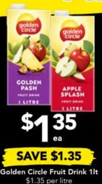 Drakes Golden Circle Fruit Drink 1lt offer