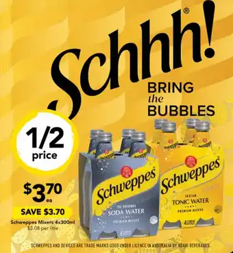 Drakes Schweppes Mixers 4x300ml offer