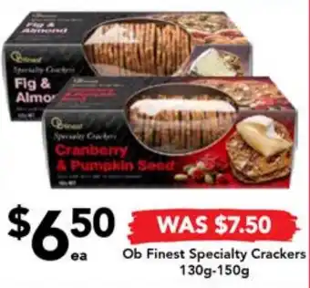 Drakes Ob Finest Specialty Crackers 130g-150g offer
